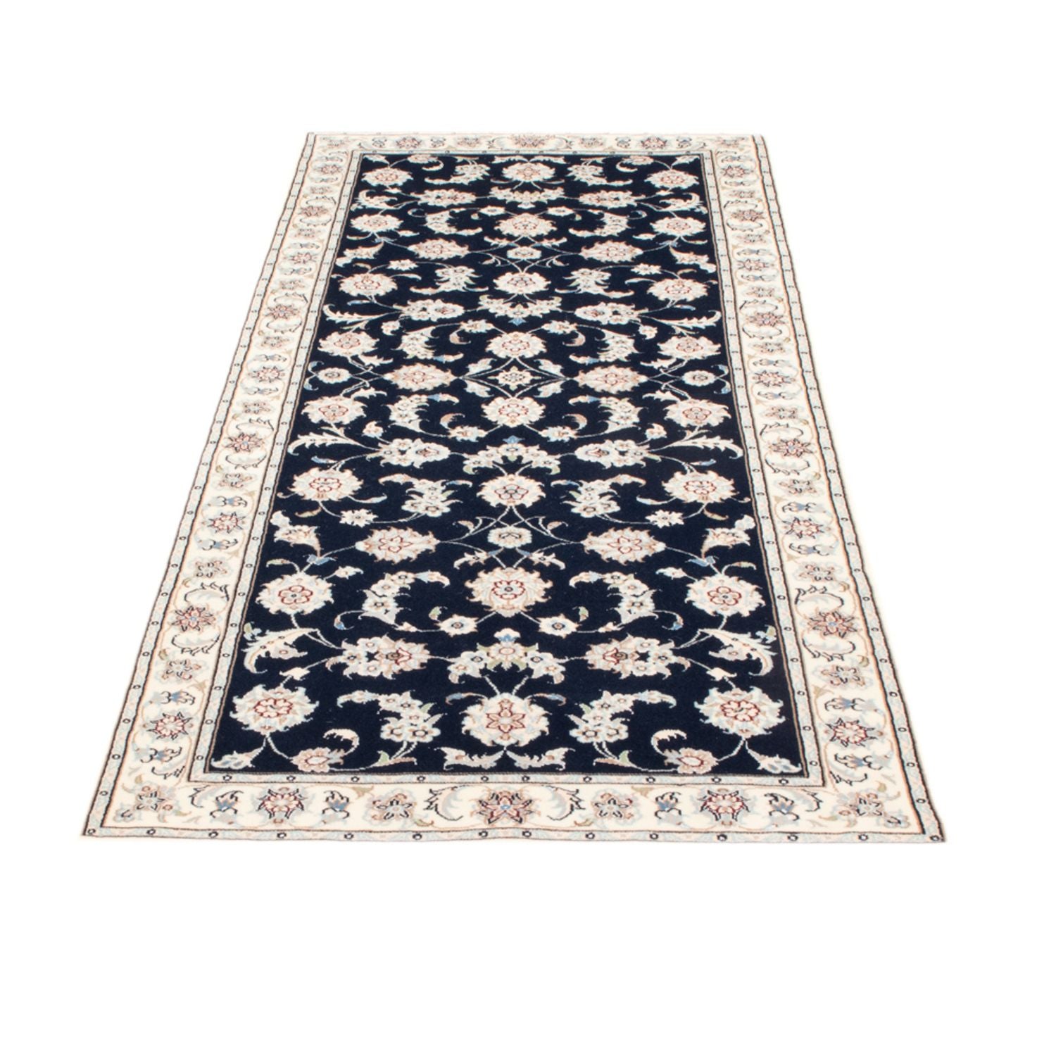 Løber Persisk tæppe - Nain - Royal - 205 x 78 cm - mørkeblå