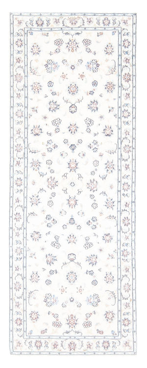 Løber Persisk tæppe - Nain - Royal - 197 x 78 cm - creme