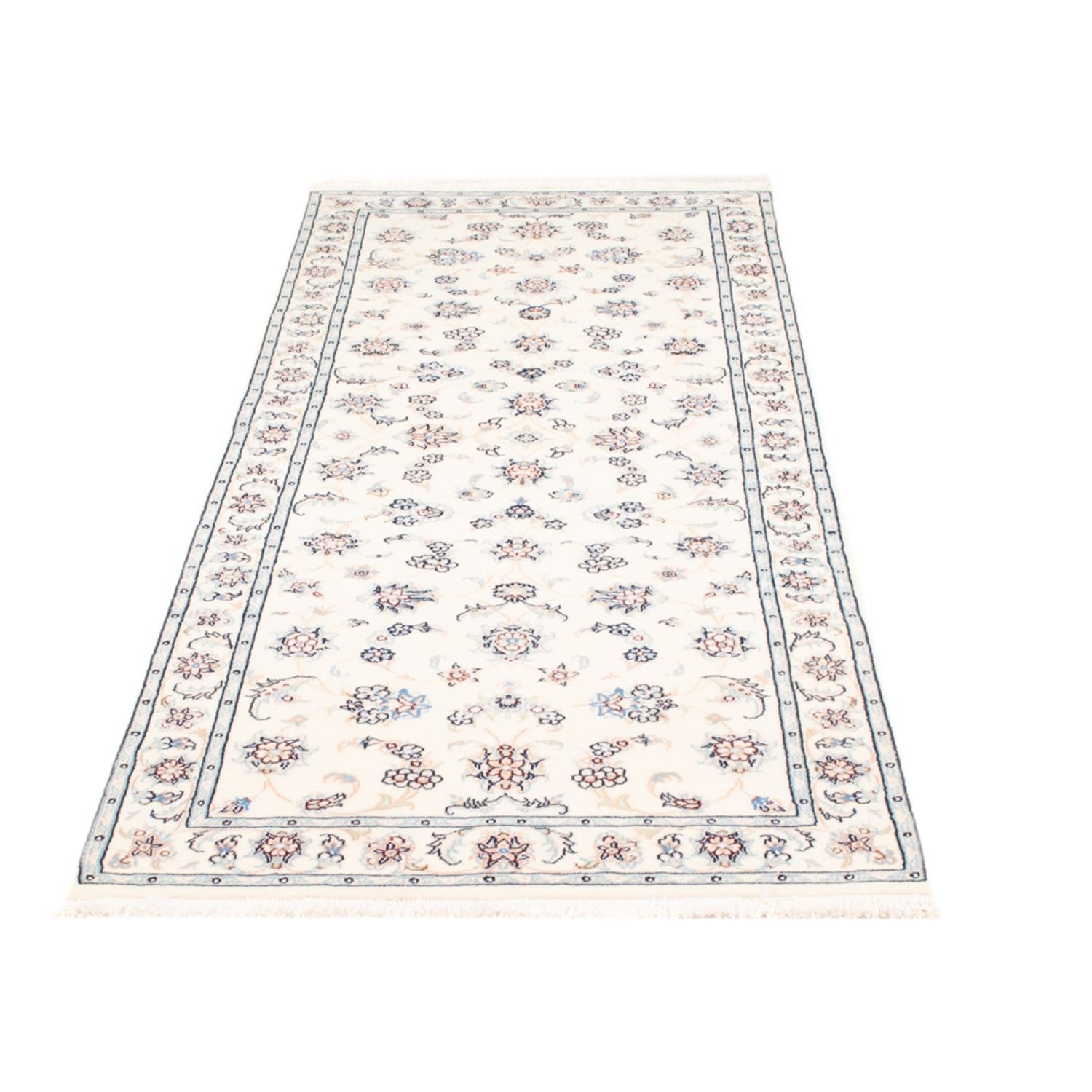 Løber Persisk tæppe - Nain - Royal - 197 x 78 cm - creme