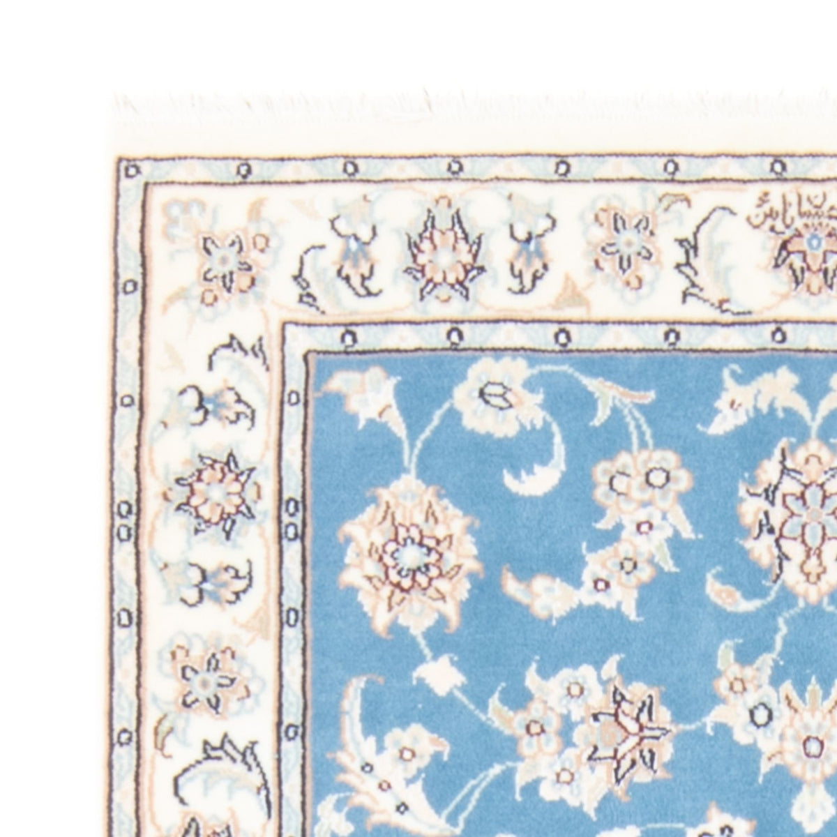 Løber Persisk tæppe - Nain - Royal - 209 x 84 cm - lyseblå