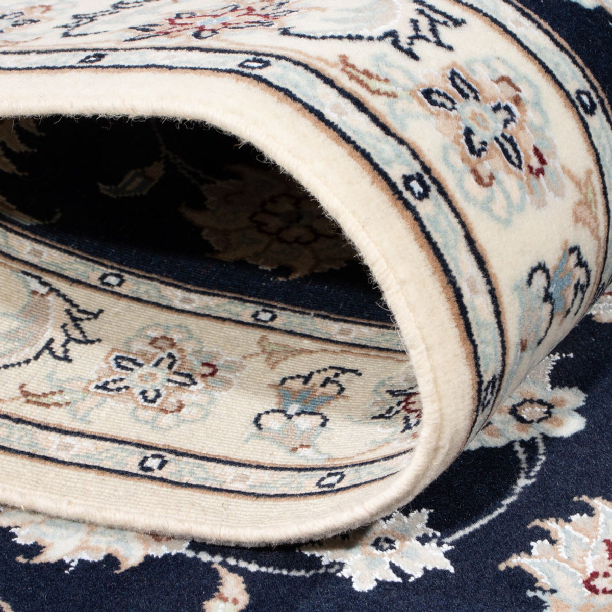 Løber Persisk tæppe - Nain - Royal - 202 x 78 cm - mørkeblå