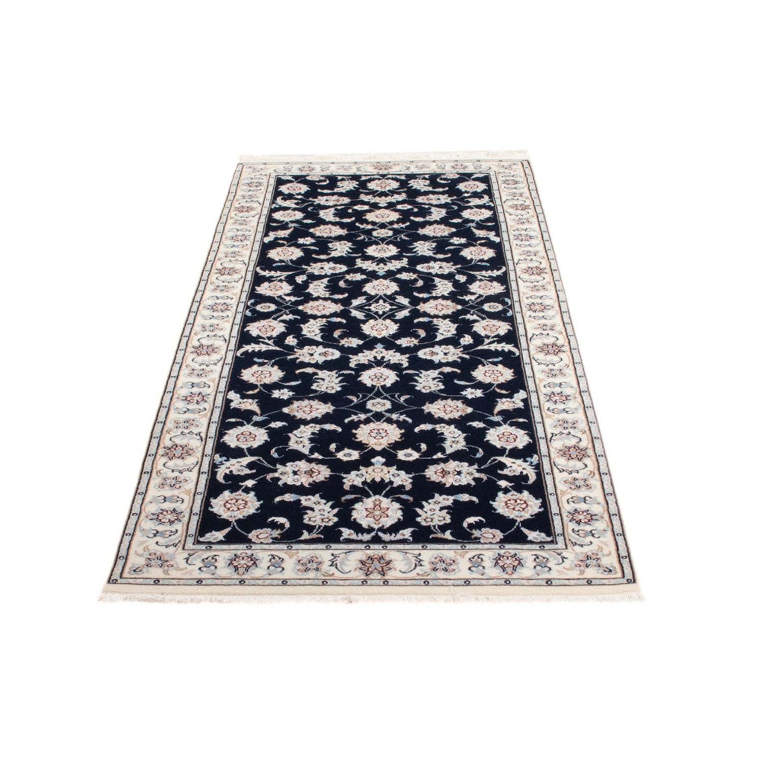 Løber Persisk tæppe - Nain - Royal - 202 x 78 cm - mørkeblå