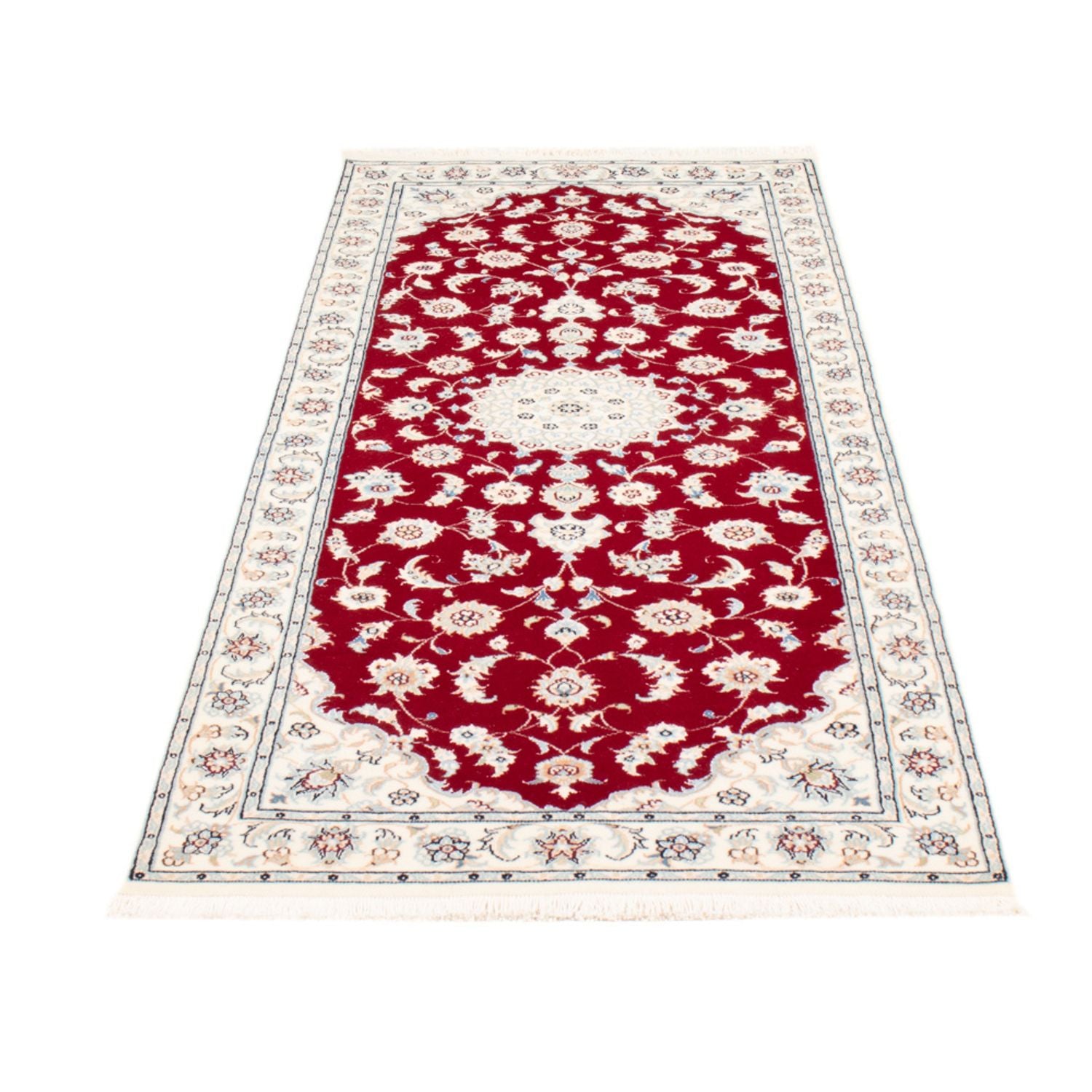 Løber Persisk tæppe - Nain - Royal - 206 x 80 cm - rød