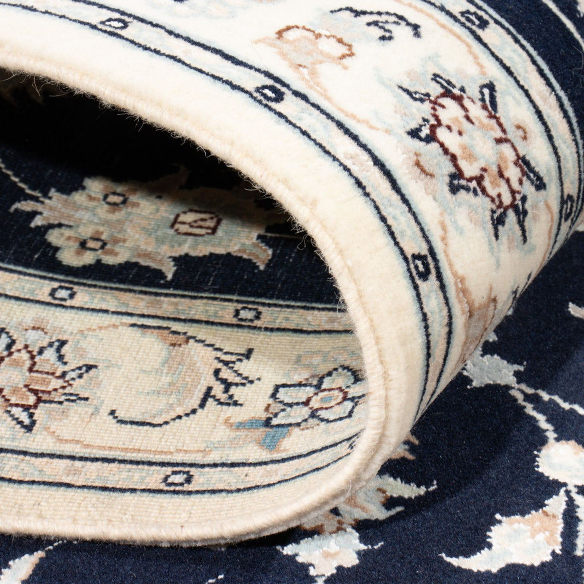 Løber Persisk tæppe - Nain - Royal - 200 x 81 cm - mørkeblå