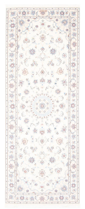 Løber Persisk tæppe - Nain - Royal - 197 x 81 cm - creme