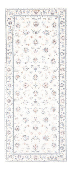 Løber Persisk tæppe - Nain - Royal - 196 x 81 cm - creme