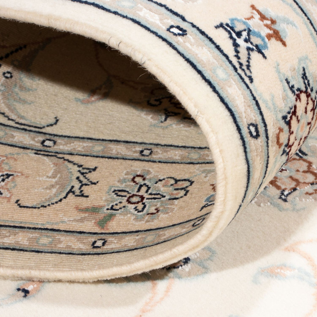 Løber Persisk tæppe - Nain - Royal - 196 x 81 cm - creme