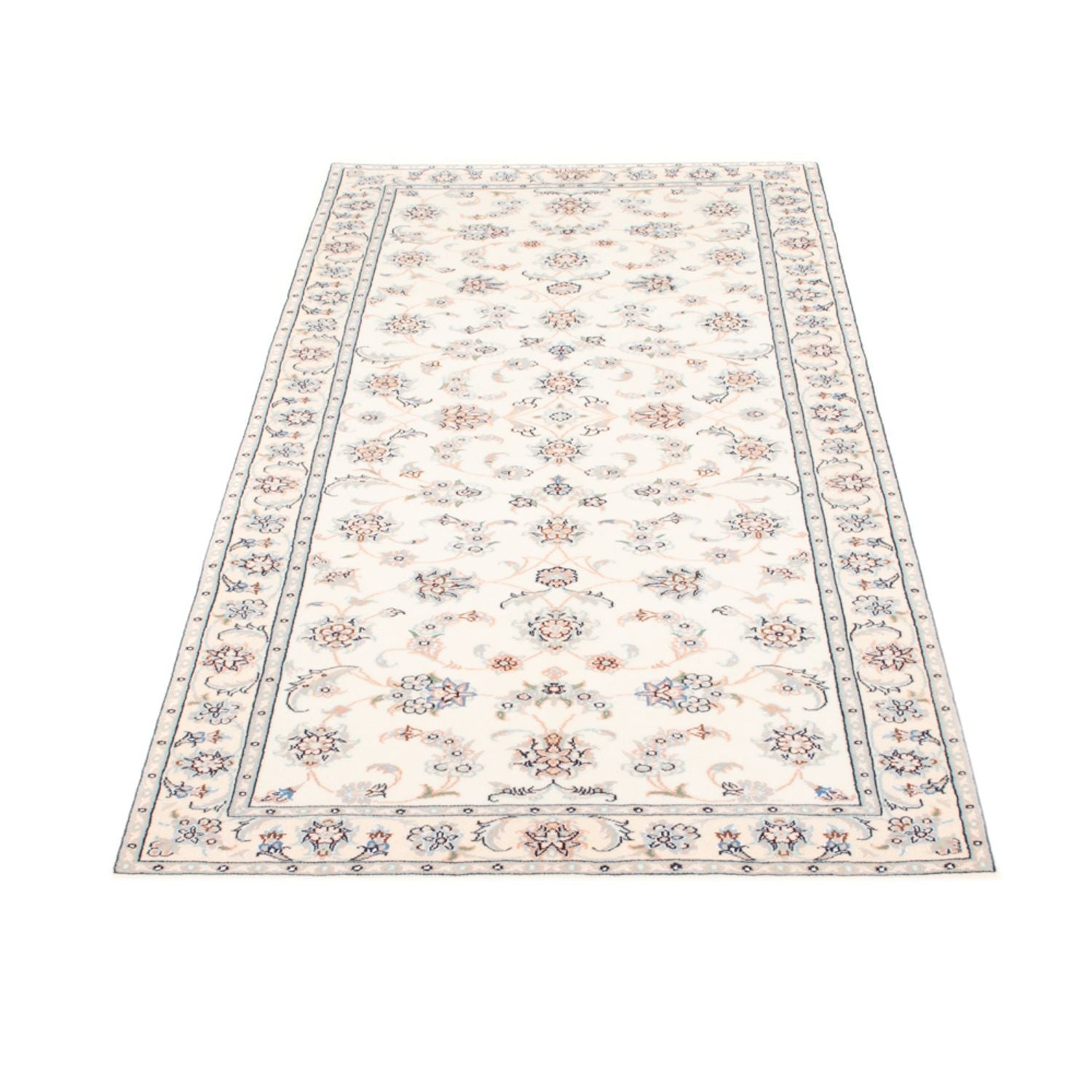 Løber Persisk tæppe - Nain - Royal - 196 x 81 cm - creme
