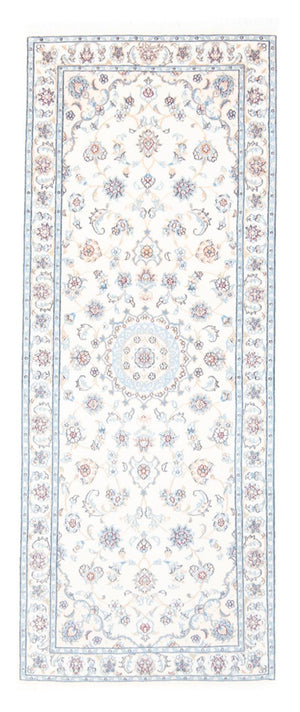 Løber Persisk tæppe - Nain - Royal - 206 x 79 cm - creme