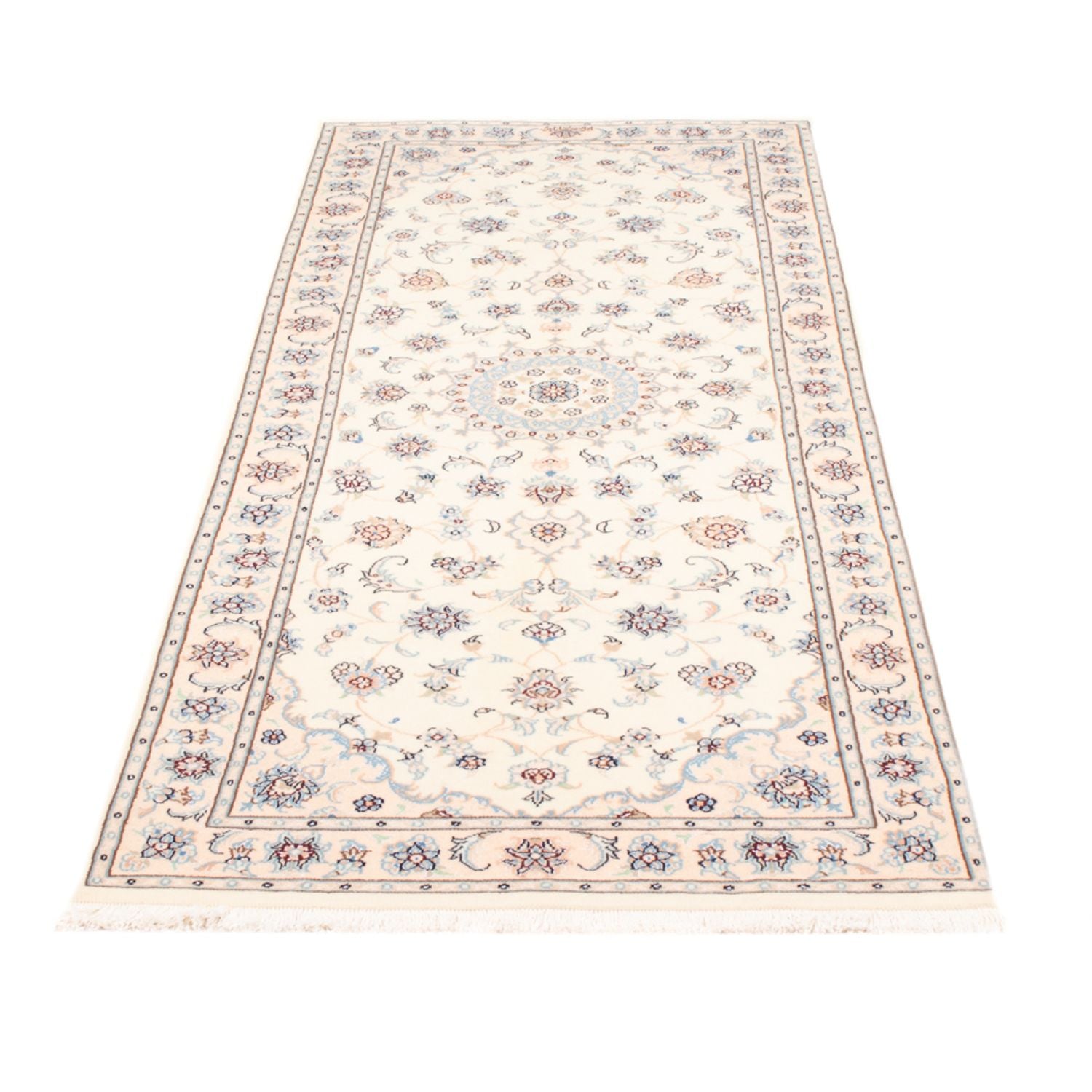 Løber Persisk tæppe - Nain - Royal - 206 x 79 cm - creme