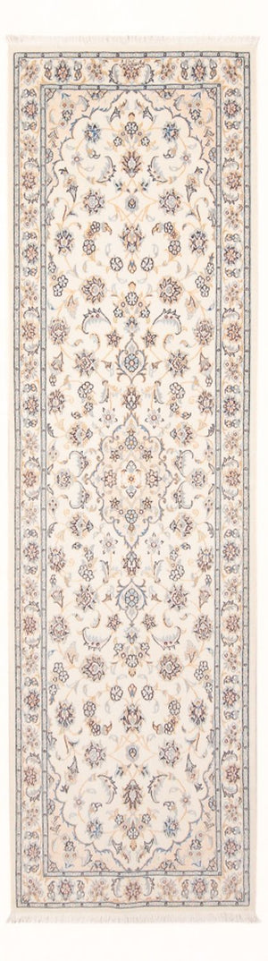 Løber Persisk tæppe - Nain - Premium - 247 x 80 cm - creme