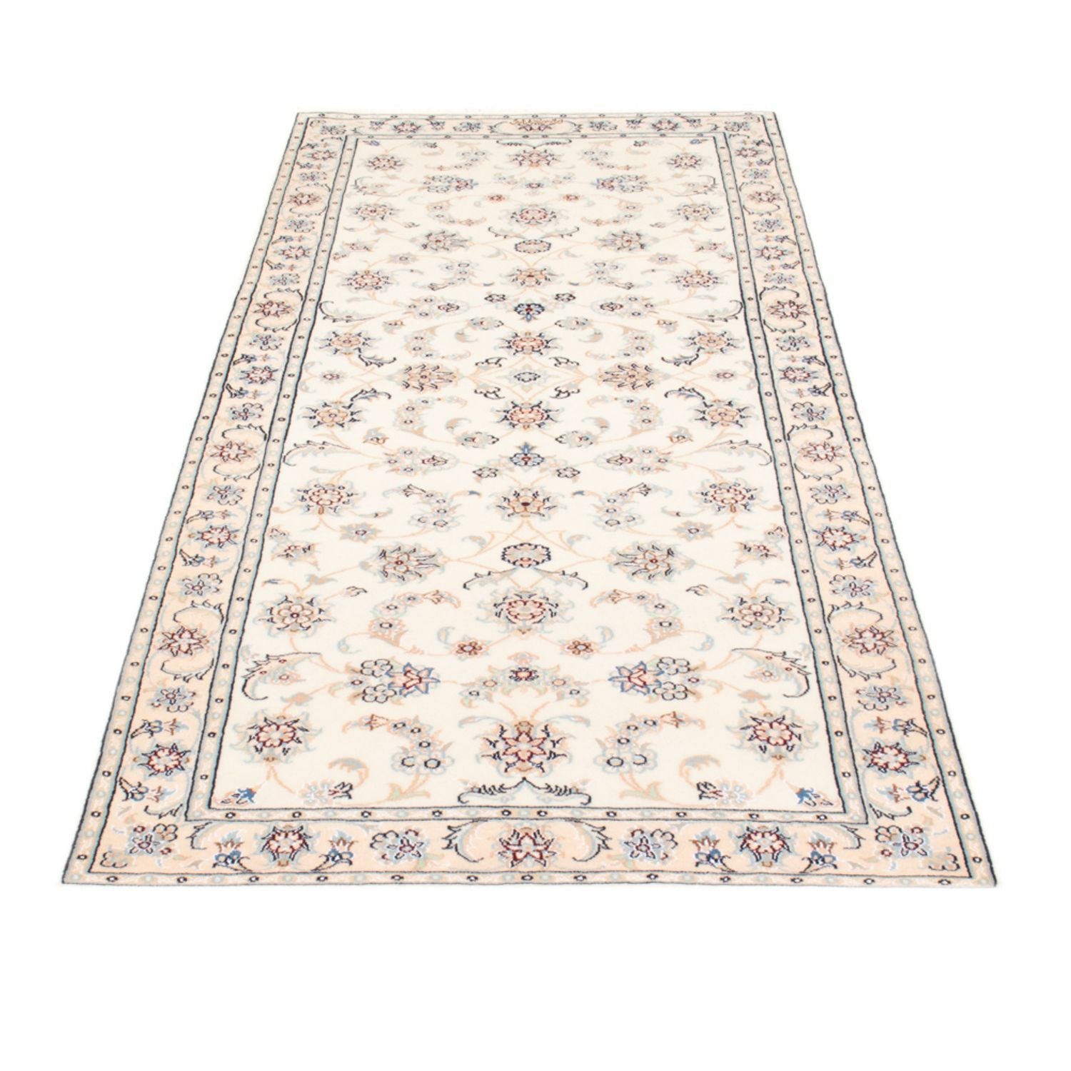 Løber Persisk tæppe - Nain - Royal - 200 x 80 cm - creme