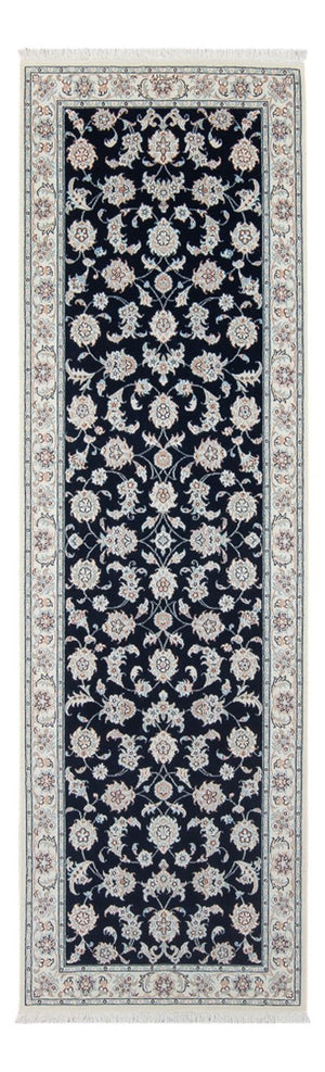 Løber Persisk tæppe - Nain - Premium - 248 x 82 cm - mørkeblå