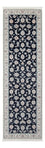 Løber Persisk tæppe - Nain - Premium - 248 x 82 cm - mørkeblå