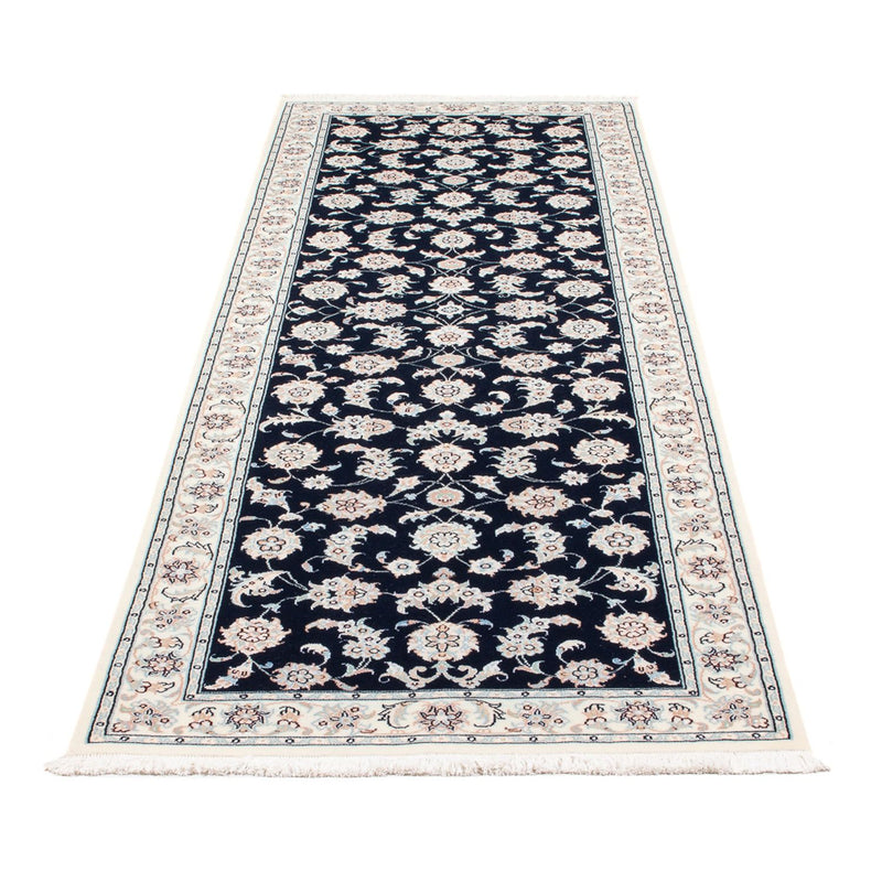 Løber Persisk tæppe - Nain - Premium - 248 x 82 cm - mørkeblå