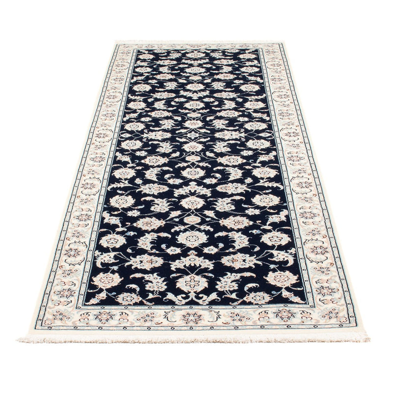 Løber Persisk tæppe - Nain - Premium - 248 x 83 cm - mørkeblå