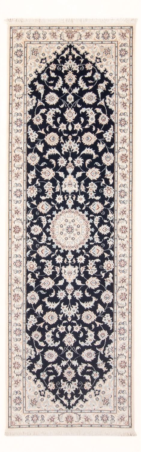 Løber Persisk tæppe - Nain - Premium - 241 x 83 cm - mørkeblå
