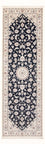 Løber Persisk tæppe - Nain - Premium - 241 x 83 cm - mørkeblå