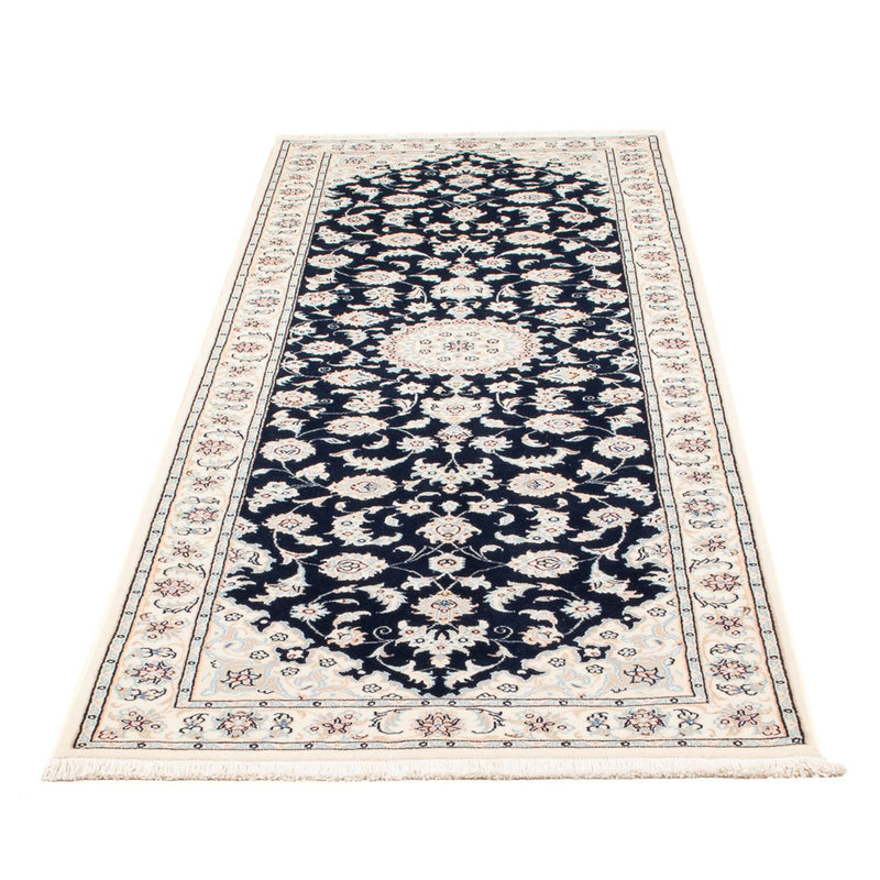 Løber Persisk tæppe - Nain - Premium - 241 x 83 cm - mørkeblå