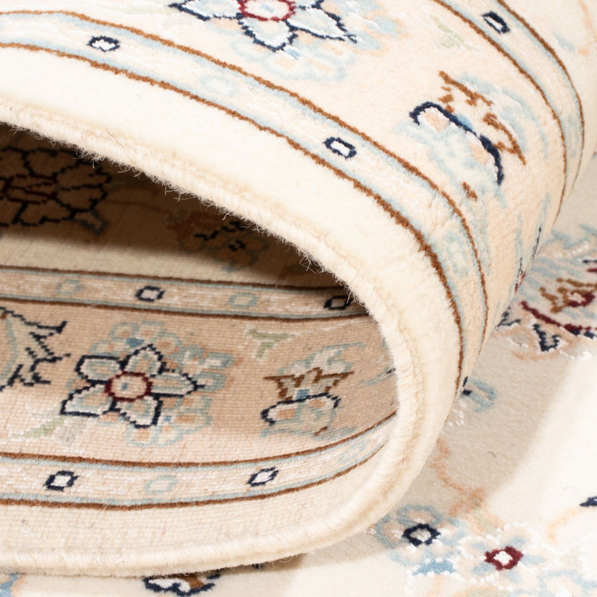 Løber Persisk tæppe - Nain - Royal - 212 x 80 cm - creme