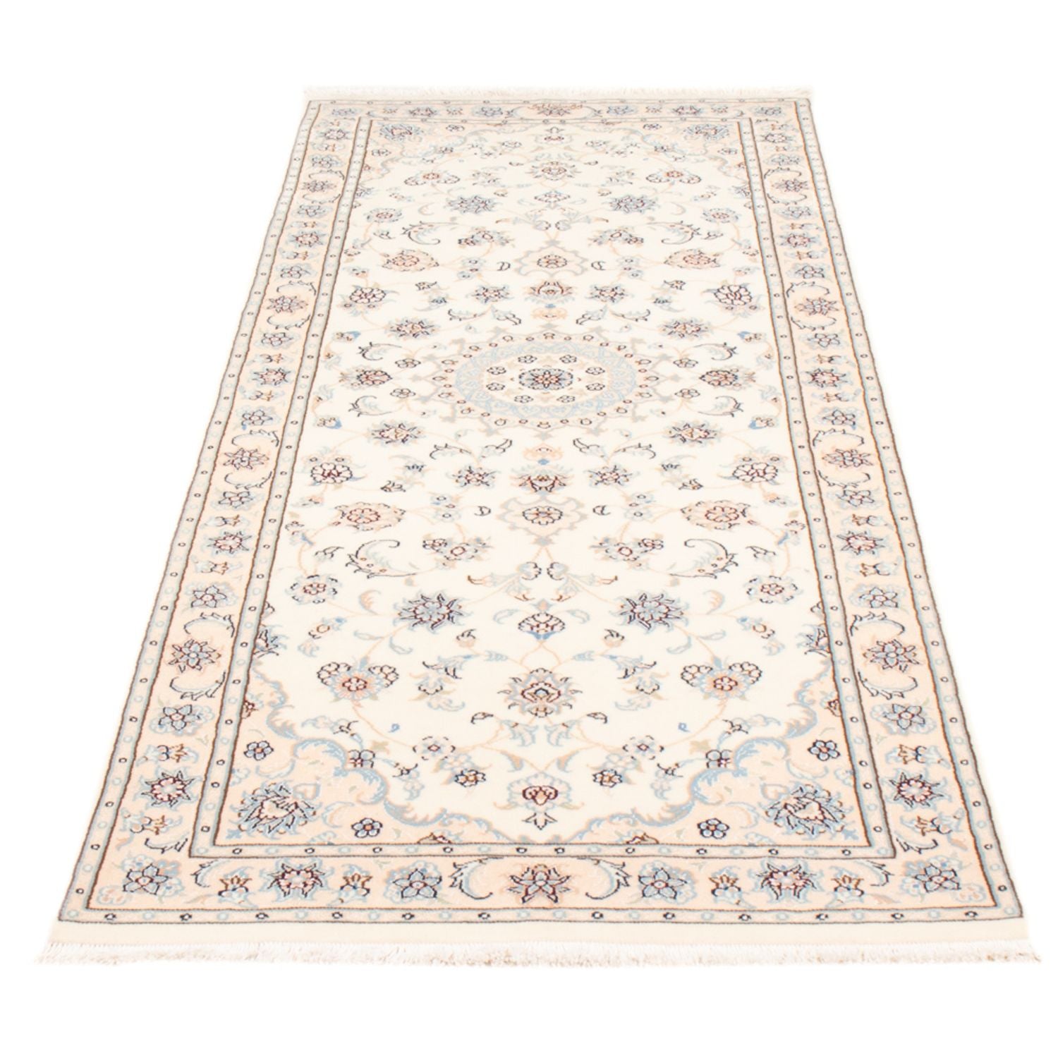 Løber Persisk tæppe - Nain - Royal - 212 x 80 cm - creme