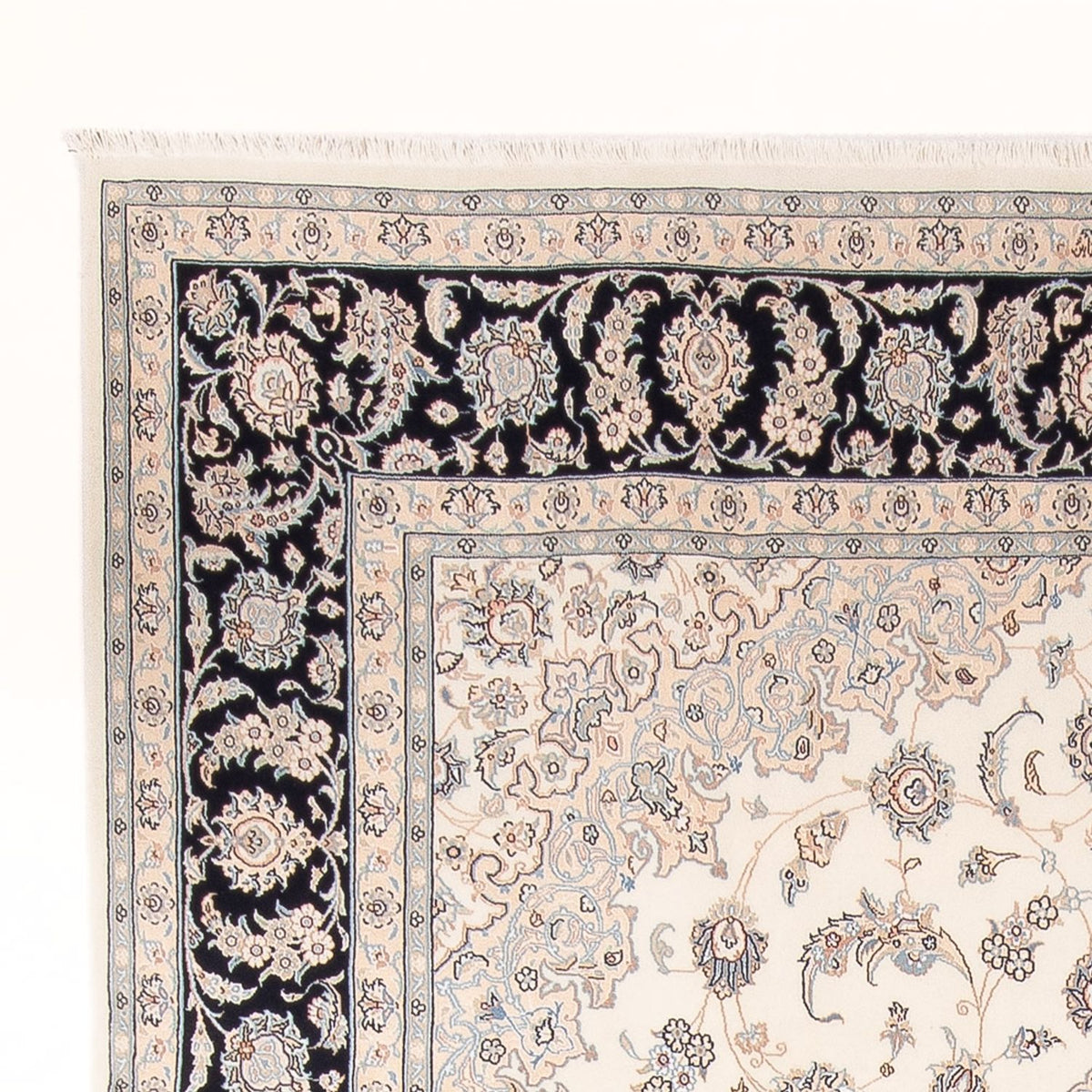 Persisk tæppe - Nain - Premium - 343 x 246 cm - creme