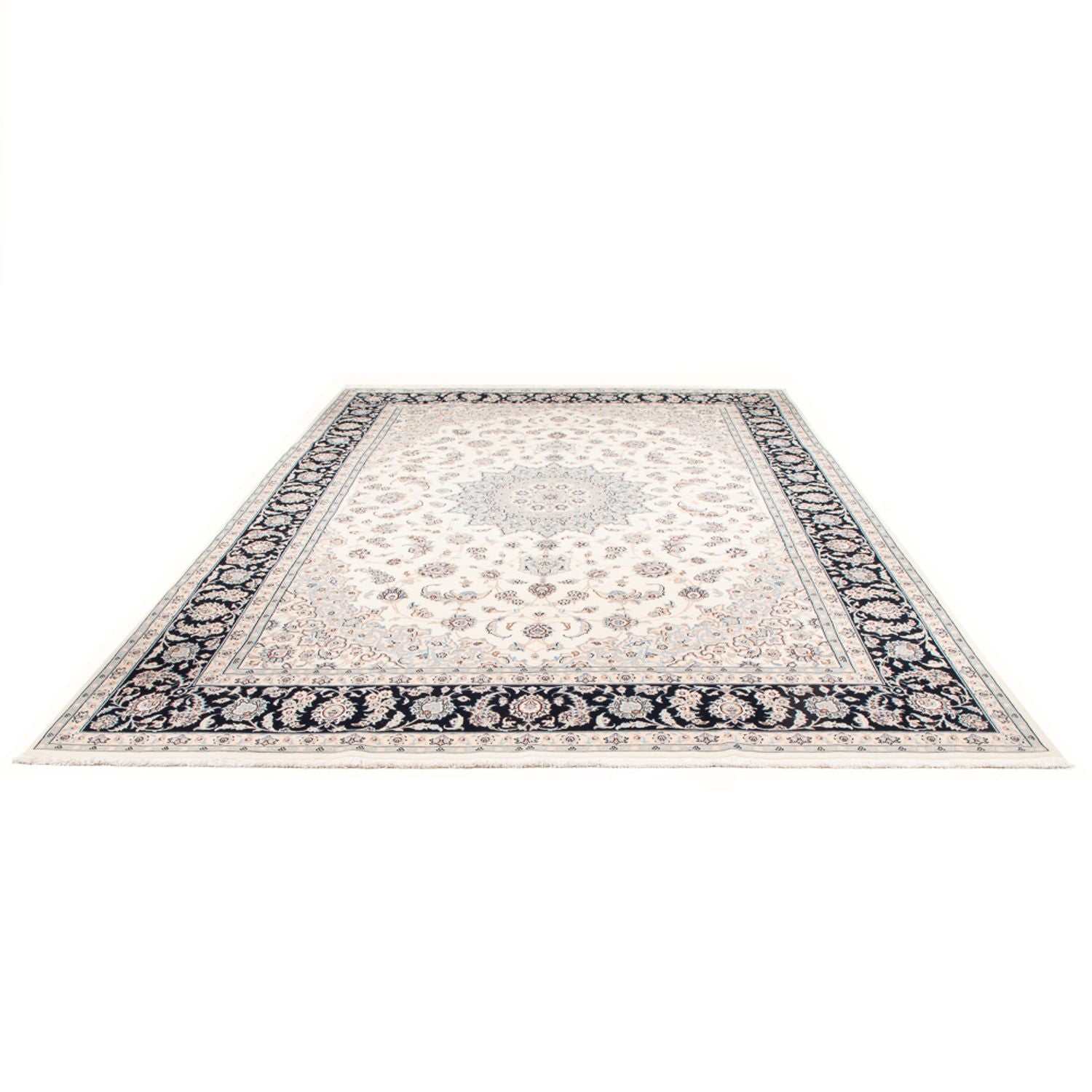 Persisk tæppe - Nain - Premium - 343 x 246 cm - creme