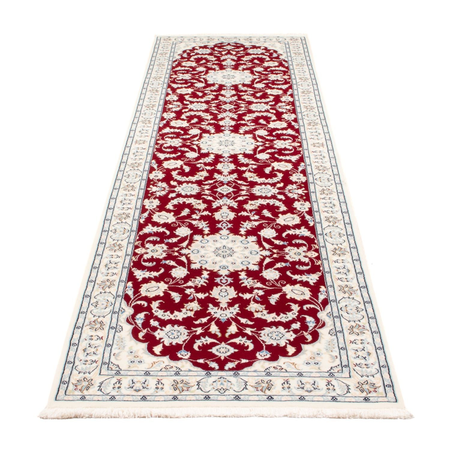 Løber Persisk tæppe - Nain - Premium - 300 x 78 cm - rød