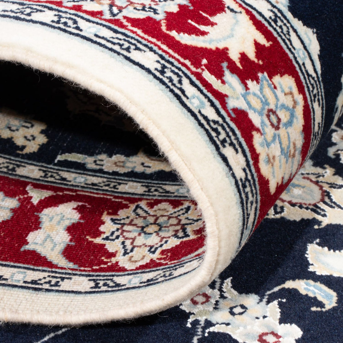 Løber Persisk tæppe - Nain - Royal - 203 x 81 cm - mørkeblå