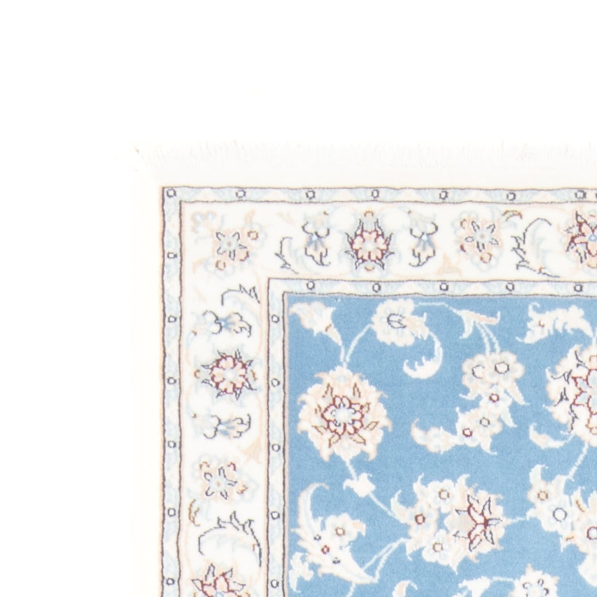 Løber Persisk tæppe - Nain - Royal - 200 x 80 cm - lyseblå