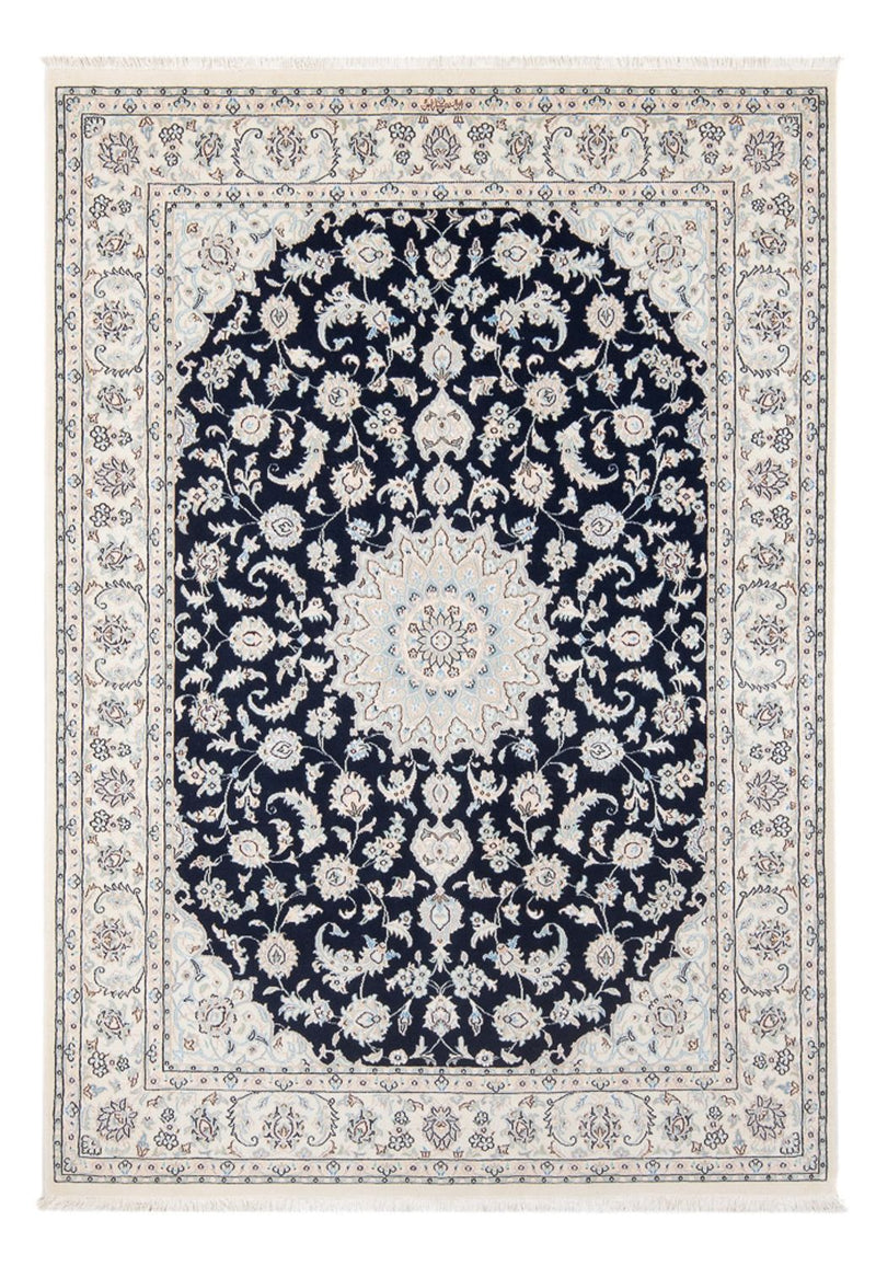 Persisk tæppe - Nain - Premium - 205 x 148 cm - mørkeblå