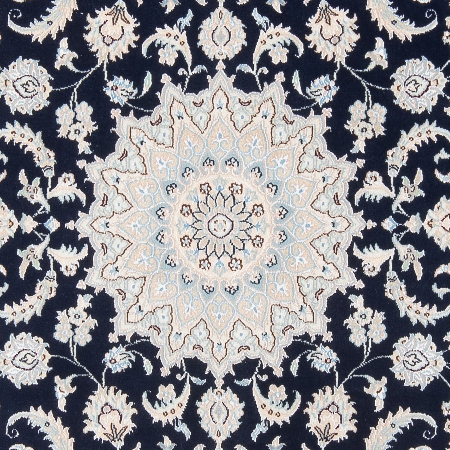 Persisk tæppe - Nain - Premium - 205 x 148 cm - mørkeblå