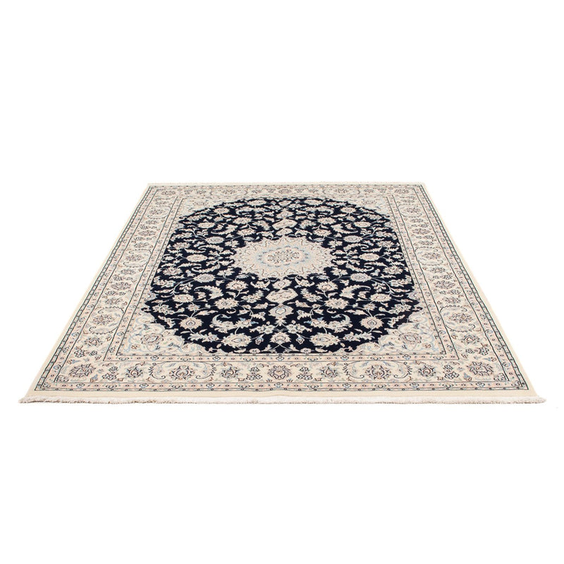 Persisk tæppe - Nain - Premium - 205 x 148 cm - mørkeblå