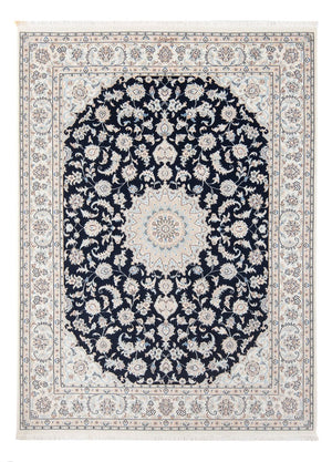 Persisk tæppe - Nain - Premium - 198 x 150 cm - mørkeblå