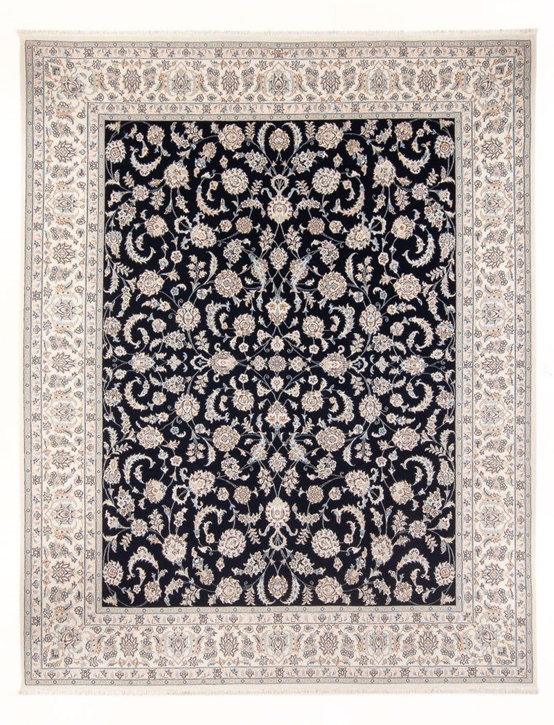 Persisk tæppe - Nain - Premium - 305 x 248 cm - mørkeblå
