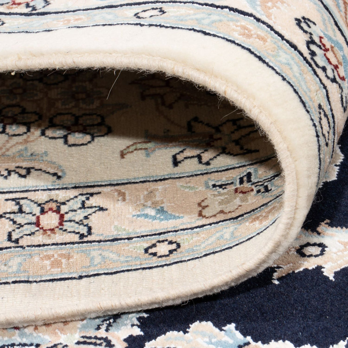 Persisk tæppe - Nain - Premium - 305 x 248 cm - mørkeblå