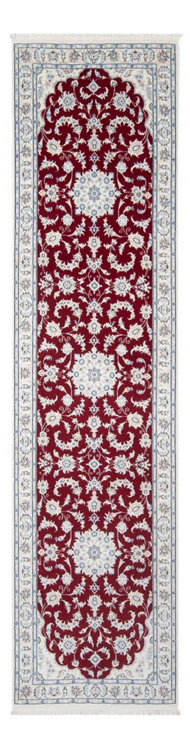 Løber Persisk tæppe - Nain - Premium - 295 x 81 cm - rød