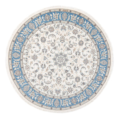 Persisk tæppe - Nain - Premium rundt  - 148 x 149 cm - creme