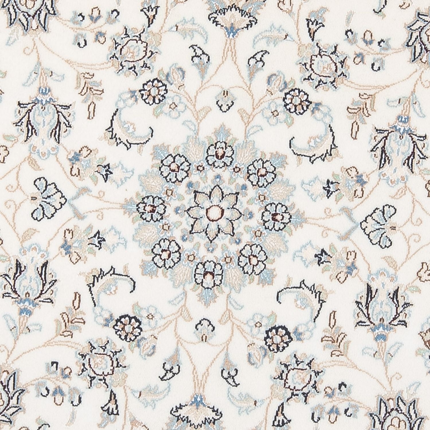 Persisk tæppe - Nain - Premium rundt  - 148 x 149 cm - creme