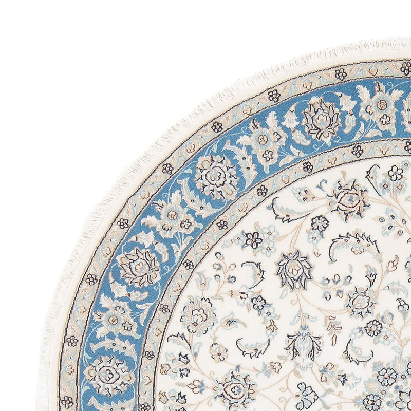 Persisk tæppe - Nain - Premium rundt  - 148 x 149 cm - creme
