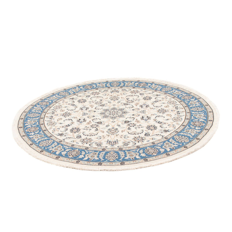 Persisk tæppe - Nain - Premium rundt  - 148 x 149 cm - creme