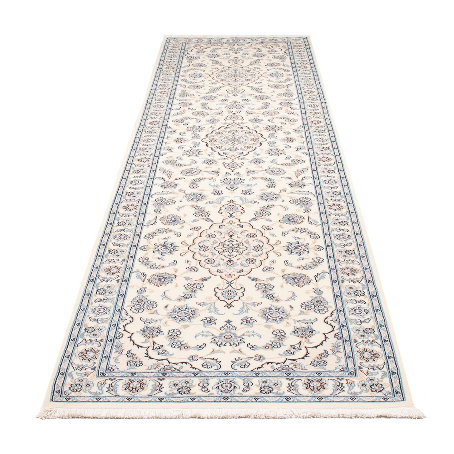 Løber Persisk tæppe - Nain - Premium - 350 x 84 cm - creme