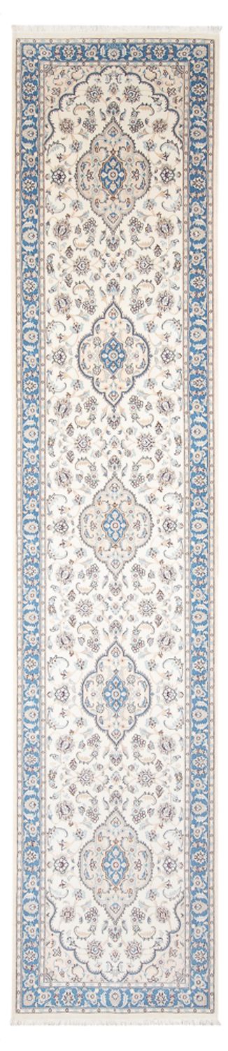 Løber Persisk tæppe - Nain - Premium - 394 x 91 cm - creme