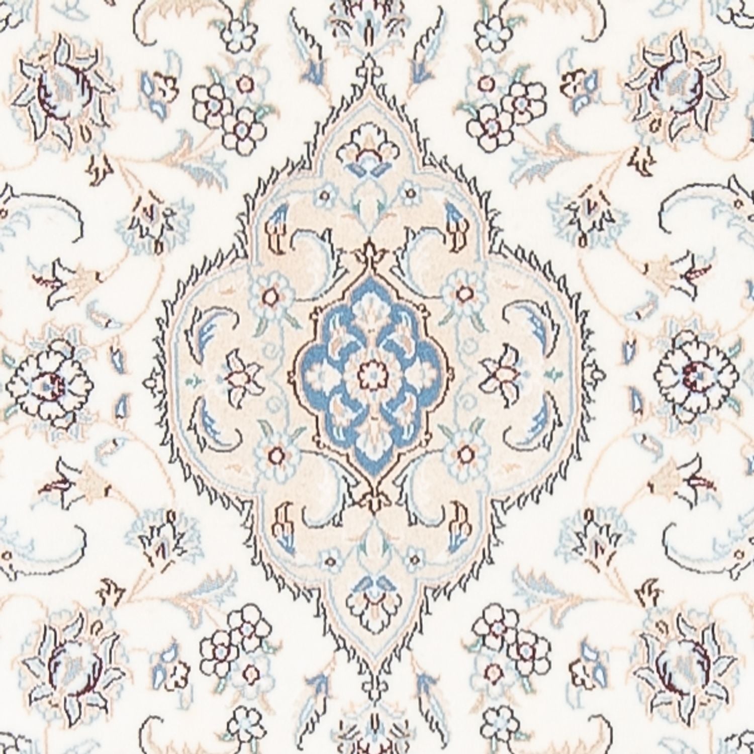 Løber Persisk tæppe - Nain - Premium - 394 x 91 cm - creme