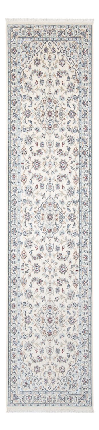 Løber Persisk tæppe - Nain - Premium - 303 x 81 cm - creme