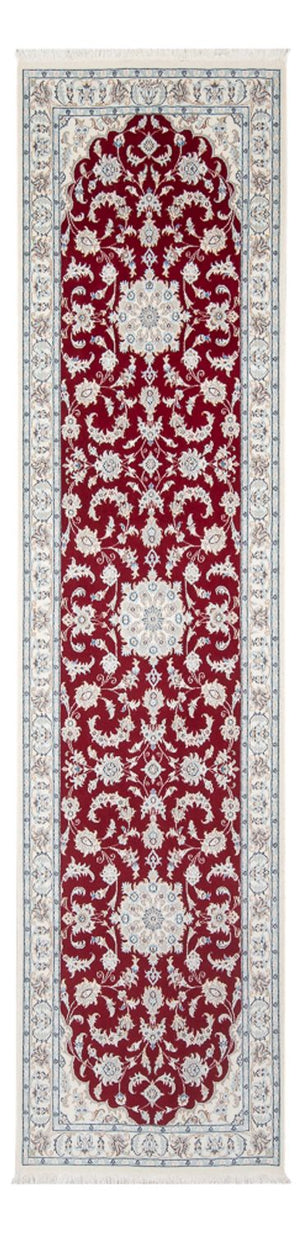 Løber Persisk tæppe - Nain - Premium - 298 x 83 cm - rød