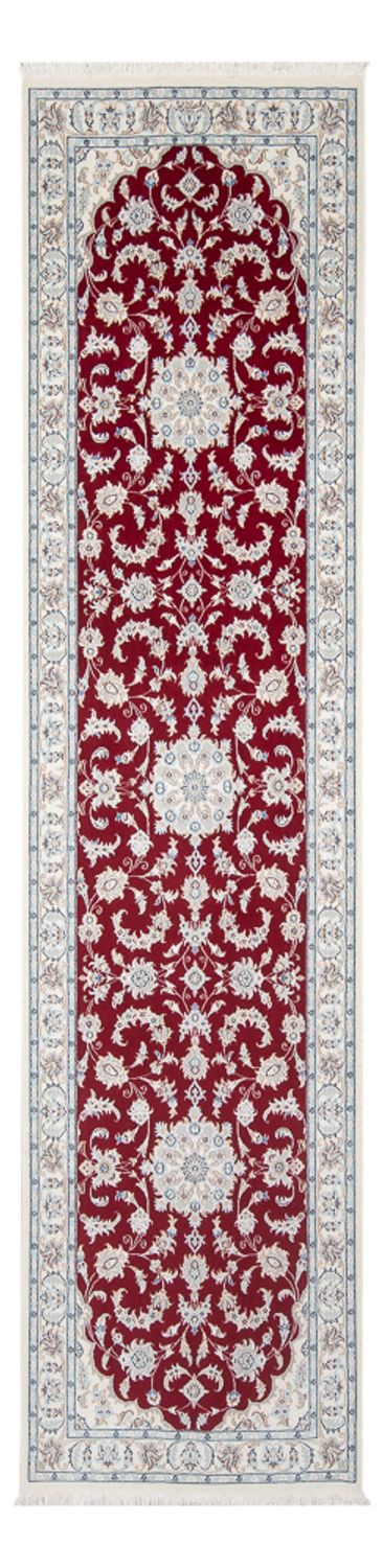 Løber Persisk tæppe - Nain - Premium - 298 x 83 cm - rød