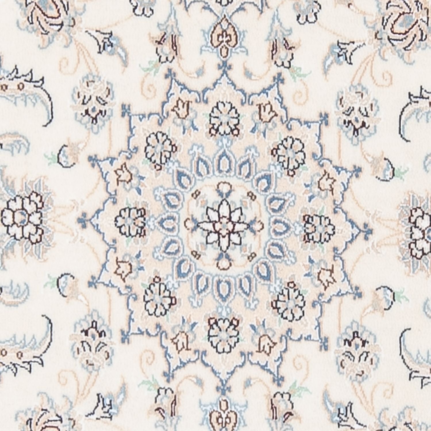 Løber Persisk tæppe - Nain - Premium - 306 x 90 cm - creme
