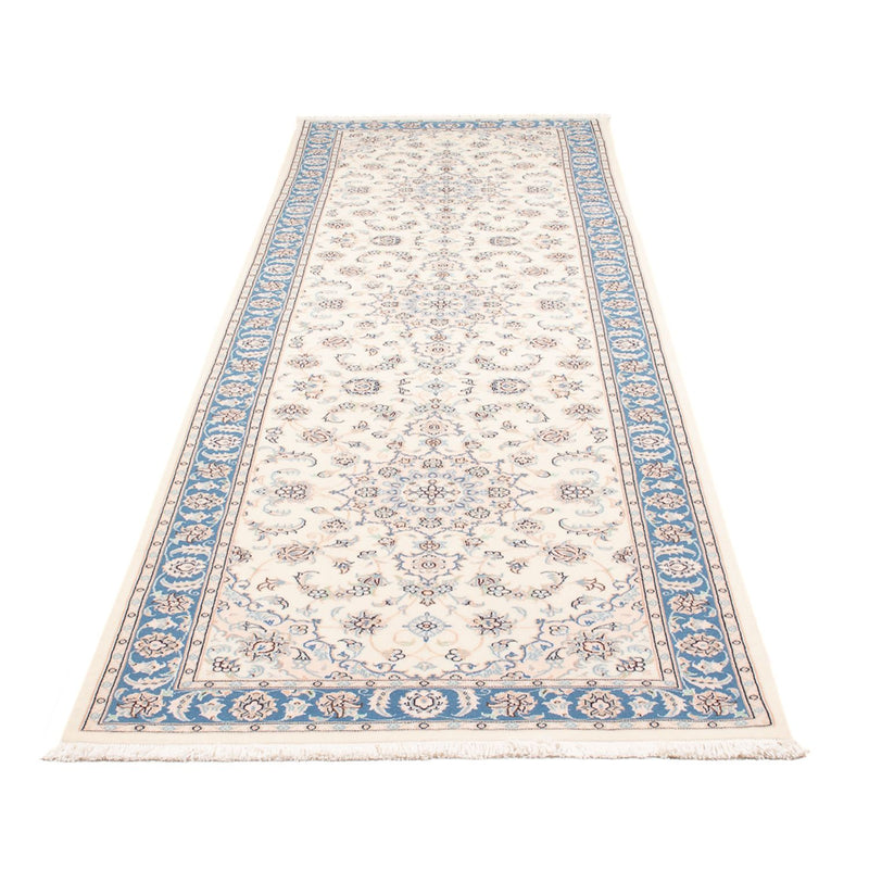 Løber Persisk tæppe - Nain - Premium - 306 x 90 cm - creme