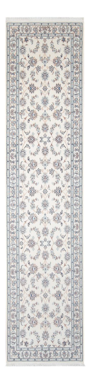 Løber Persisk tæppe - Nain - Premium - 314 x 81 cm - creme